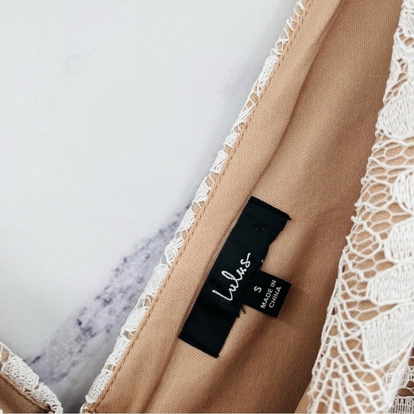 B037 Lulus All of My Heart White Lace Skater Dress - Picture 4 of 6